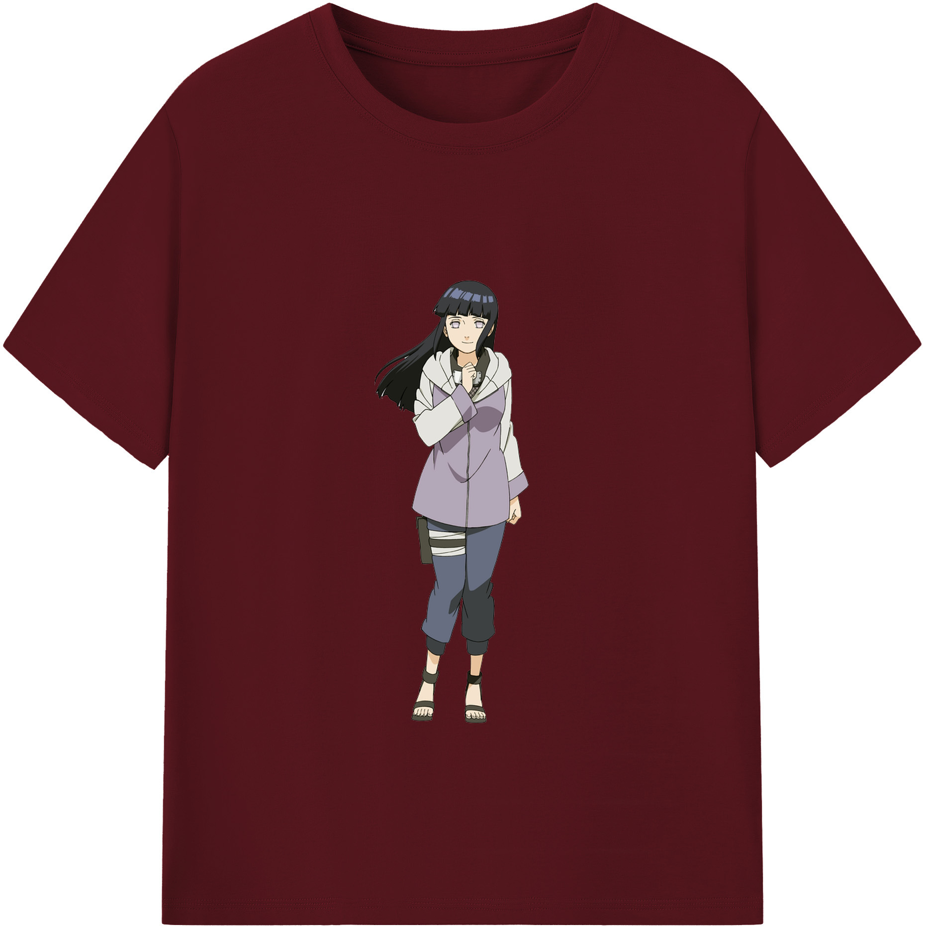 （画像用） NARUTO -ナルト- 日向ヒナタ Hyūga Hinata 綿100％半袖Tシャツ（フロントプリント）